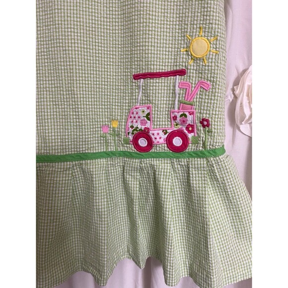 Florence Eiseman Girls Golfcart Seersucker Dress 6 - Picture 2 of 6
